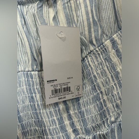 NWT MEDIUM SO LIGHT BLUE AND WHITE STRIPED DRESS ✨ - Picture 2 of 4